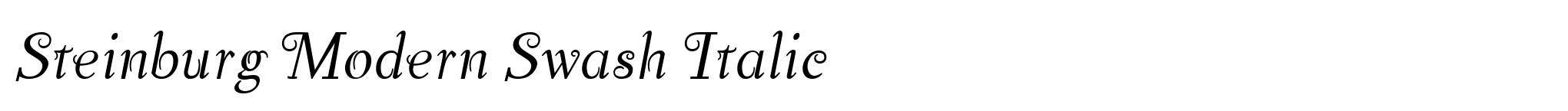 Steinburg Modern Swash Italic image